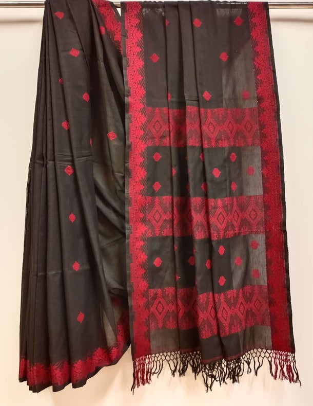 Premium Quality Handloom Cotton Sarees in 3 Variation Colors Balaram Saha