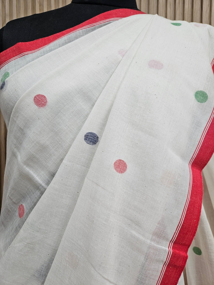 Art of Bengal Handloom | Handspun Cotton | Handwoven Maa Durga Jamdani Saree Balaram Saha
