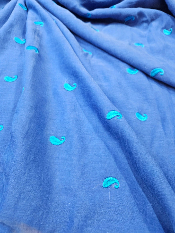 Blue Soft Hamdloom Mul Cotton Comfart Wear Saree Balaram Saha