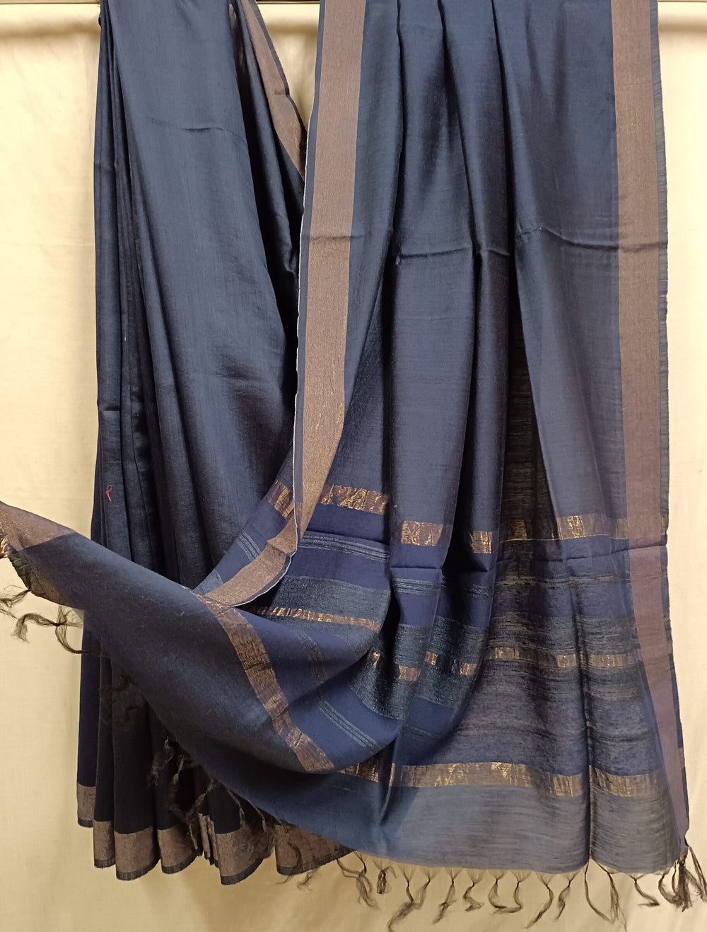 Premium Quality Soft Handloom Plain Tussar Silk Saree Balaram Saha