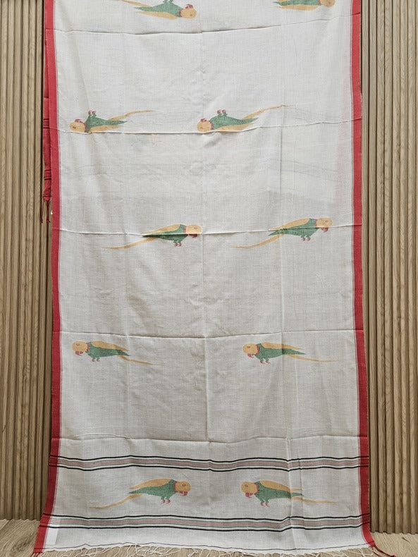 Handloom Handspun Handwoven Cotton Jamdani Dupatta