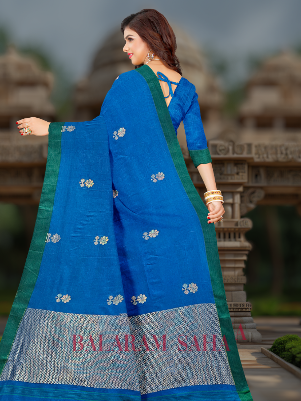Handloom Heaven: Balaram Saha's Blue & Green Premium Handloom Cotton Saree (handloom saree, cotton saree, handloom cotton saree, balaram saha online, handloom sarees, balaram saha handloom saree store photos, balaram saha handloom saree store, cotton handloom saree, bengal handloom sarees, pure cotton, cotton saree for women, cotton saree online)   https://www.rebelmouse.com/