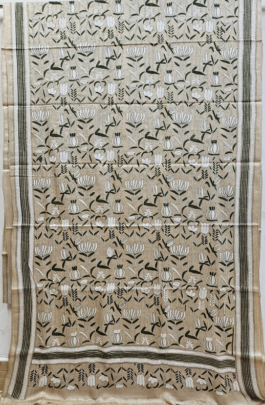 Handloom Natural Shade Gachhi Tussar Kantha Silk Saree (handloom saree, silk saree, handloom silk saree, balaram saha online, silk sarees, balaram saha handloom saree store photos, balaram saha handloom saree store, silk handloom saree, bengal handloom sarees, pure silk, tussar silk saree, silk saree online, tussar silk)  https://wordpress.org/