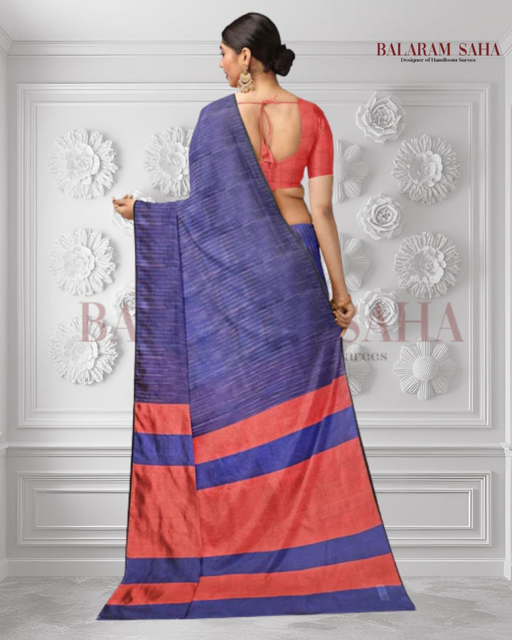 Handloom Pure Katan Silk Saree with Kantha Stripes by Balaram Saha - (handloom saree, silk saree, handloom silk saree, balaram saha online, silk sarees, silk handloom saree, bengal handloom sarees, pure silk, garad silk saree, silk saree online, bengali silk saree, soft silk sarees, saree silk saree, tissue silk saree, pure silk saree, cotton silk saree, tussar silk saree, silk sarees for wedding, silk saree collection, tussar silk, handloom silk sarees)
