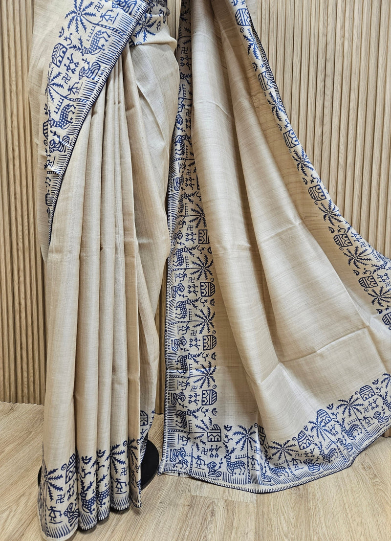 Handloom Vidarbha Tussar Silk Saree – A Symphony of Tradition and Elegance Balaram Saha