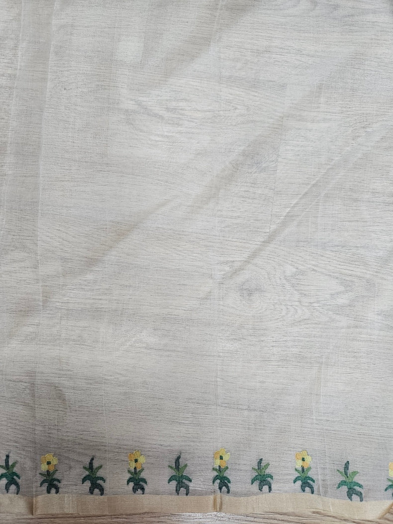 Handwoven Muslin Silk Jamdani Saree – Bengal Village Life (Master Weaver Edition) Balaram Saha