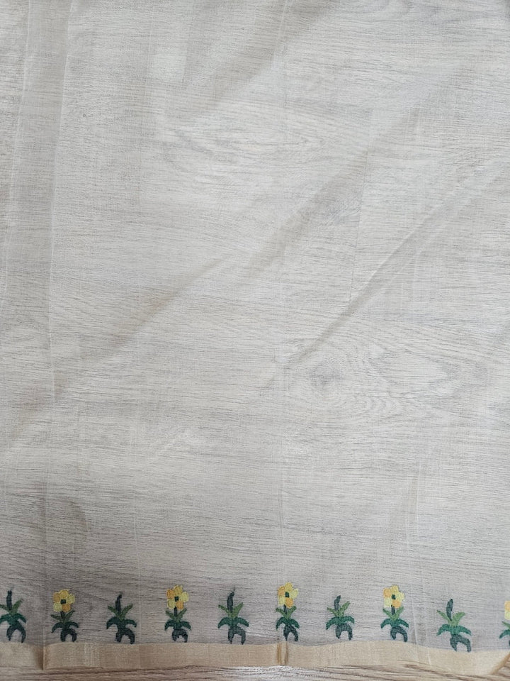 Handwoven Muslin Silk Jamdani Saree – Bengal Village Life (Master Weaver Edition) Balaram Saha