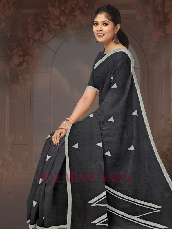 Handspun Cotton Perfection: Black & White Jamdani Saree with White Motifs by Balaram Saha - (handloom saree, jamdani saree, jamdani sarees, cotton jamdani saree, jamdani cotton saree, handloom cotton saree, balaram saha online, jamdani saree online, soft jamdani saree)     https://www.tmz.com/