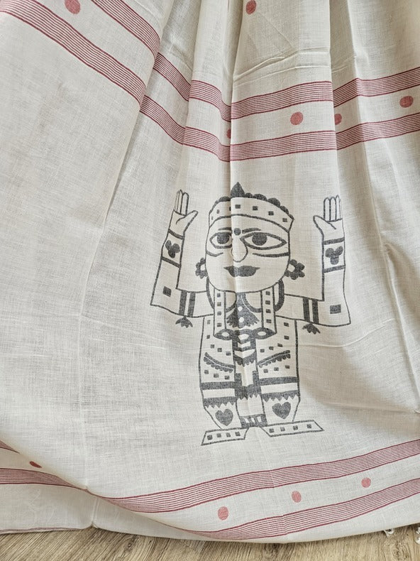 Jagannath Handloom Handspun Handwoven jamdani Saree Balaram Saha