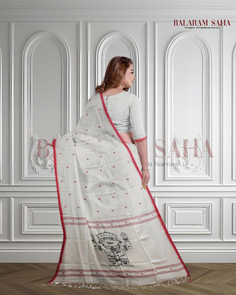 Jagannath Handloom Handspun Handwoven jamdani Saree Balaram Saha