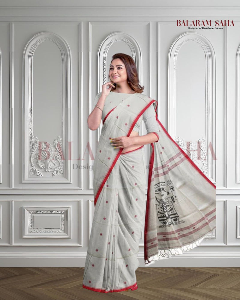 Jagannath Handloom Handspun Handwoven jamdani Saree Balaram Saha