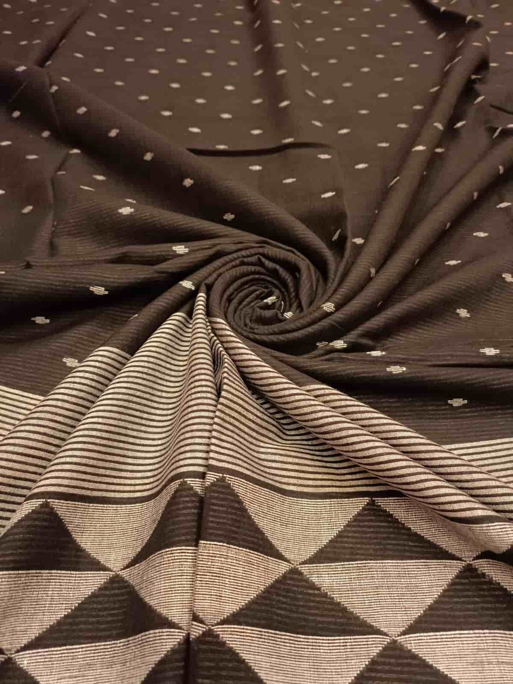 Handwoven Black & White Cotton Jamdani Saree - By Balaram Saha  - (jamdani saree, jamdani sarees, cotton jamdani saree, jamdani cotton saree, handloom cotton saree, balaram saha online, jamdani saree online, soft jamdani saree)   https://www.usatoday.com/
