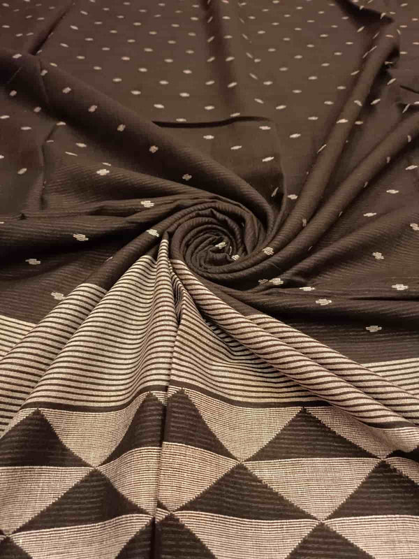 Handwoven Black & White Cotton Jamdani Saree - By Balaram Saha  - (jamdani saree, jamdani sarees, cotton jamdani saree, jamdani cotton saree, handloom cotton saree, balaram saha online, jamdani saree online, soft jamdani saree)   https://www.usatoday.com/
