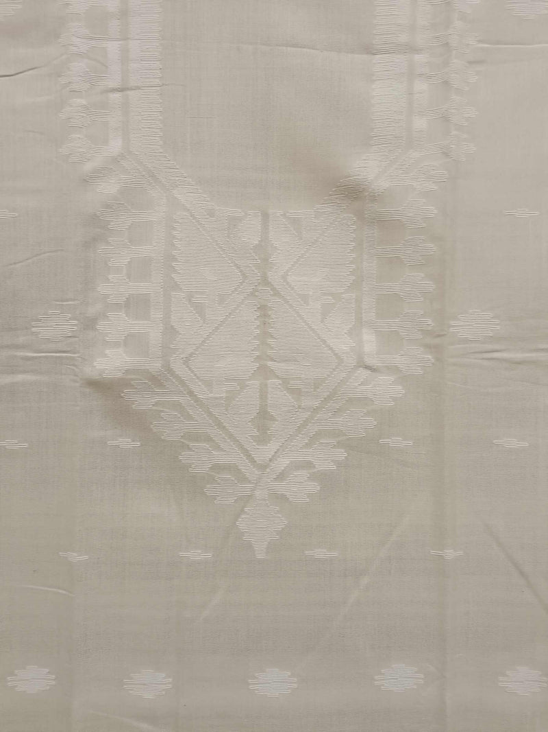 White & White, Soft Cotton handwoven Bangladeshi Dhakai Jamdani 3 piece Balaram Saha