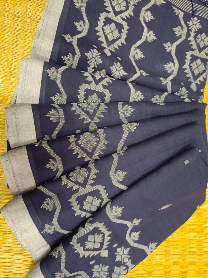 Indigo Handloom Handspun Handwoven Jamdani Saree (handloom saree, jamdani saree, jamdani sarees, cotton jamdani saree, jamdani cotton saree, handloom cotton saree, balaram saha online, jamdani saree online, soft jamdani saree, dhakai jamdani saree, dhakai jamdani sarees, Jamdani Border Saree, balaram saha handloom saree store photos)  https://www.video-bookmark.com/tag/dhakai-saree/