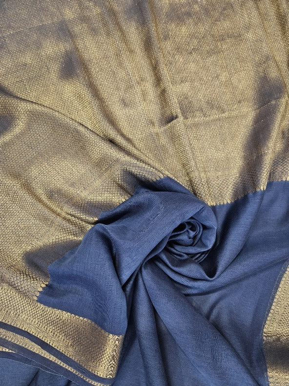 Indigo & Gold Soft Handloom Silk Saree With Woven Zari Border by Balaram Saha - (handloom saree, Zari border, silk saree, handloom silk saree, balaram saha online, silk sarees, silk handloom saree, bengal handloom sarees, pure silk, silk saree online, bengali silk saree)
https://www.imdb.com/