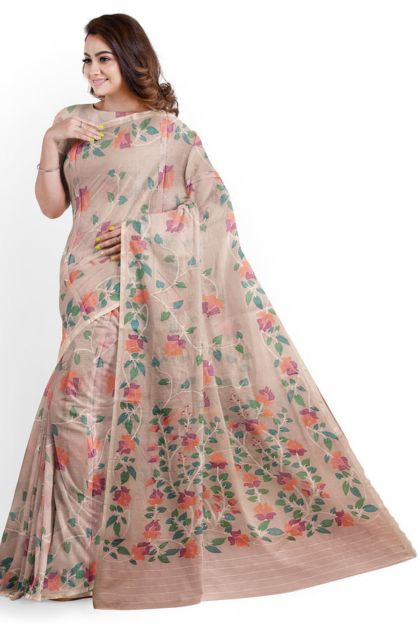 Light Pink Handloom Handwoven Traditional Cotton Jamdani Saree Balaram Saha (handloom saree, jamdani saree, jamdani sarees, cotton jamdani saree, jamdani cotton saree handloom cotton saree, balaram saha online, jamdani saree online, soft jamdani saree)  https://wordpress.com/