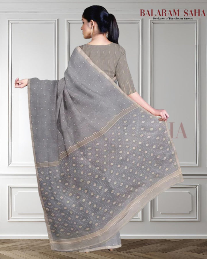 Light Blue Handloom Cotton Jamdani Saree by Balaram Saha - (handloom saree, cotton saree, handloom cotton saree, balaram saha online, handloom sarees, balaram saha handloom saree store photos, balaram saha handloom saree store, cotton handloom saree, bengal handloom sarees, pure cotton, cotton saree for women, cotton saree online)     https://www.cointernet.com.co/