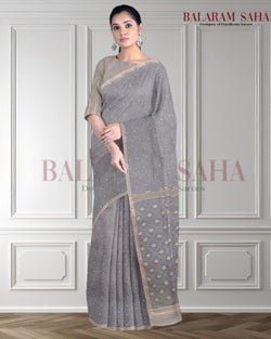 Light Blue Handloom Cotton Jamdani Saree by Balaram Saha - (handloom saree, cotton saree, handloom cotton saree, balaram saha online, handloom sarees, balaram saha handloom saree store photos, balaram saha handloom saree store, cotton handloom saree, bengal handloom sarees, pure cotton, cotton saree for women, cotton saree online)     https://www.nydailynews.com/