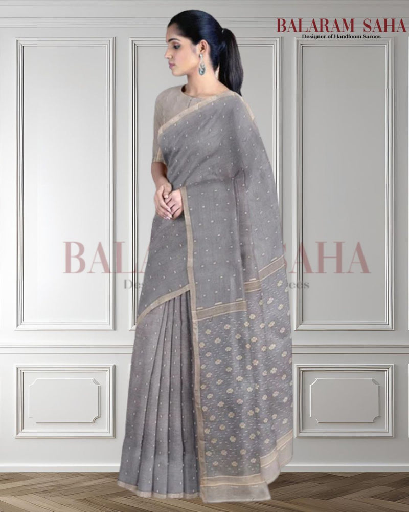 Light Blue Handloom Cotton Jamdani Saree by Balaram Saha - (handloom saree, cotton saree, handloom cotton saree, balaram saha online, handloom sarees, balaram saha handloom saree store photos, balaram saha handloom saree store, cotton handloom saree, bengal handloom sarees, pure cotton, cotton saree for women, cotton saree online)     https://perfectdomain.com/