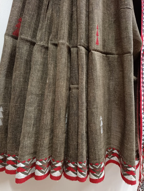 Light Brown Handloom Tussar Silk Saree with Woven Border by Balaram Saha - (handloom saree, silk saree, handloom silk saree, balaram saha online, silk sarees,  silk handloom saree, bengal handloom sarees, pure silk, garad silk sare, silk saree online, tussar silk saree, tussar silk, bengali silk saree)  https://issuu.com/
