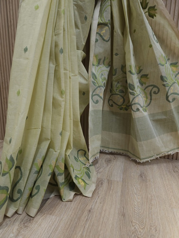 Light Green Cotton Jamdani from Balaram Saha - (dhakai jamdani saree, jamdani saree, jamdani sarees, cotton jamdani saree, jamdani cotton saree, handloom cotton saree, original dhakai jamdani saree, jamdani sarees, soft dhakai jamdani saree, jamdani saree Bangladesh, balaram saha, balaram saha handloom saree store, balaram saha saree, balaram saha online, balaram saha saree online, balaram saha gariahat) www.Tumblr.com