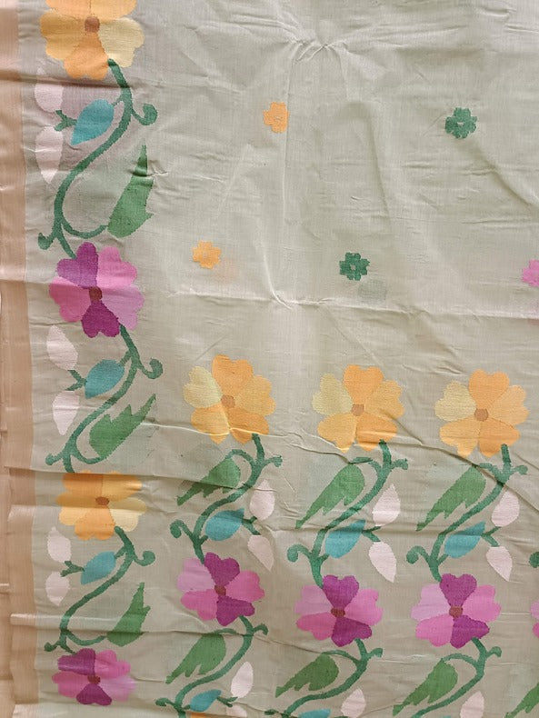 Light Green Handloom Handwoven Cotton Jamdani Saree by Balaram Saha - (handloom saree, jamdani saree, jamdani sarees, cotton jamdani saree, jamdani cotton saree handloom cotton saree, balaram saha online, jamdani saree online, soft jamdani saree)   https://www.nbcnews.com/