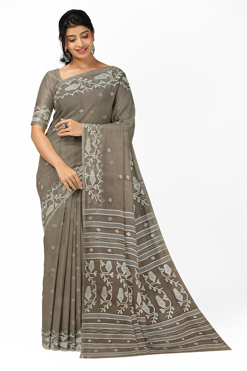 Light brown Handwoven Muslin Silk Jamdani Saree - (muslin silk saree, jamdani saree, jamdani sarees, cotton jamdani saree, jamdani cotton saree, handloom cotton saree, balaram saha online, jamdani saree online, soft jamdani saree)    https://www.researchgate.net/