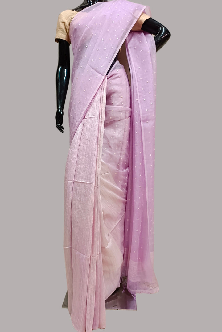 Lilac Handloom Matka Muslin Woven Silk Saree (handloom saree, silk saree, handloom silk saree, balaram saha online, silk sarees, silk handloom saree, bengal handloom sarees, pure silk, garad silk sare, silk saree online, balaram saha handloom saree store photos, matka silk saree, matka silk, muslin silk, balaram saha handloom saree store photos, balaramsaha)