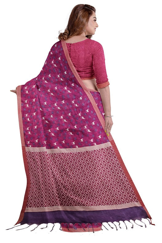 Magenta Premium Handloom Cotton Saree - From Balaram Saha - (handloom saree, cotton saree, handloom cotton saree, balaram saha online, handloom sarees, cotton handloom saree, bengal handloom sarees, pure cotton, cotton saree for women, cotton saree online)   https://bitly.com/