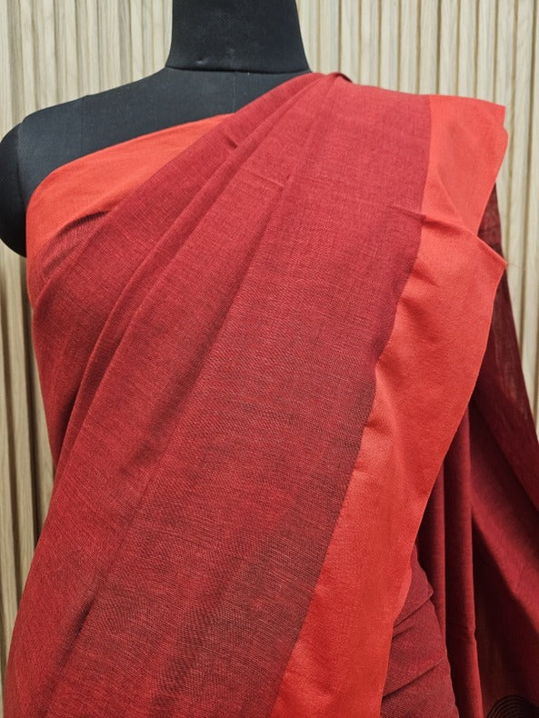 
Maroon & Black Soft Handloom Cotton Saree - ((handloom saree, cotton saree, handloom cotton saree, balaram saha online, handloom sarees, balaram saha handloom saree store photos, balaram saha handloom saree store, cotton handloom saree, bengal handloom sarees, pure cotton, Zari border, handloom cotton saree with zari border, soft cotton saree with zari border, cotton saree for women, cotton saree online)
)