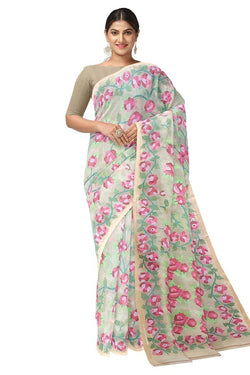 Multicolor Handwoven Pure Muslin Silk Jamdani Saree Balaram Saha