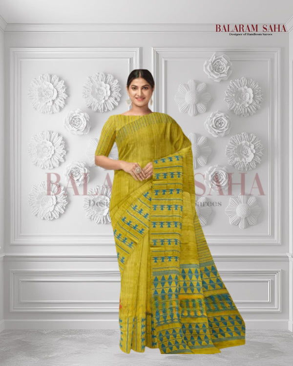 Mustard Yellow & Green Magic: Handloom Matka Silk Saree by Balaram Saha (handloom saree, silk saree, handloom silk saree, balaram saha online, silk sarees, balaram saha handloom saree store, silk handloom saree, bengal handloom sarees, pure silk, matka silk saree, matka silk, silk saree online)    https://elements.envato.com/