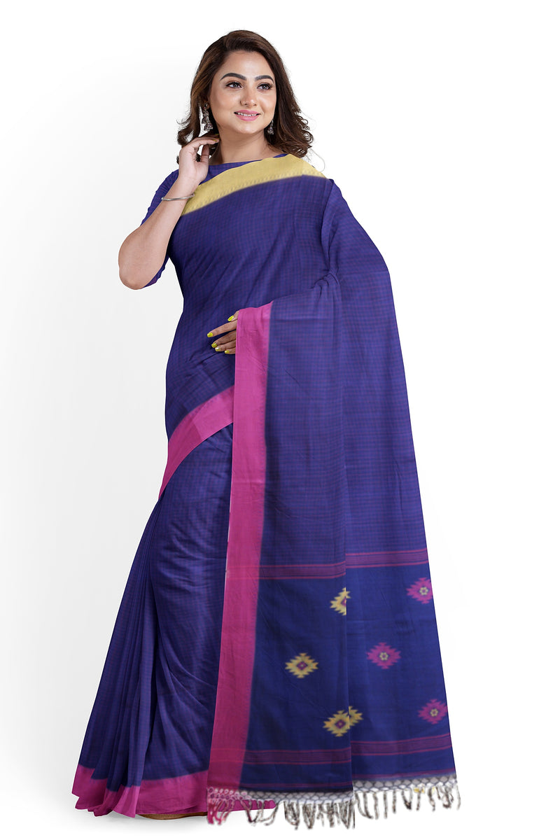 Navy Blue Handloom Soft Cotton Ganga Jamuna Border Saree Of Balaram Saha (handloom saree, cotton saree, handloom cotton saree, balaram saha online, handloom sarees, balaram saha handloom saree store photos, balaram saha handloom saree store, cotton handloom saree, bengal handloom sarees, pure cotton, cotton saree for women, cotton saree online)  https://www.theguardian.com/international