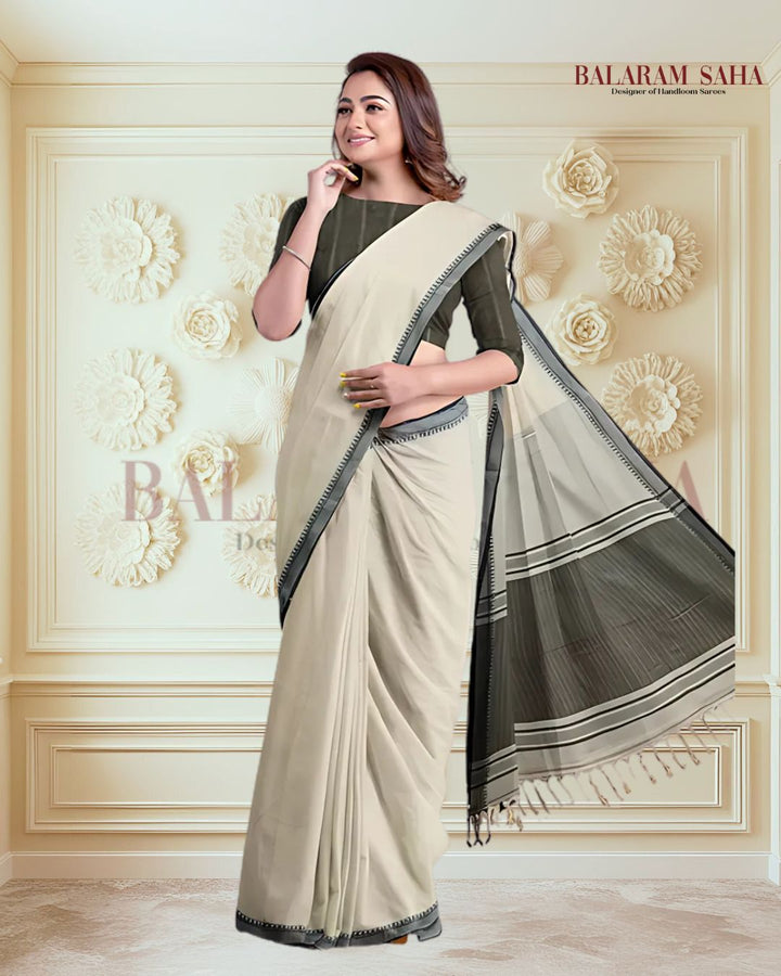 Off-White & Black Handloom Fine Cotton Saree With Black Border Of Balaram Saha (handloom saree, cotton saree, handloom cotton saree, balaram saha online, handloom sarees, balaram saha handloom saree store photos, balaram saha handloom saree store, cotton handloom saree, bengal handloom sarees, pure cotton, cotton saree for women, cotton saree online)  https://developmentmi.com/internet-marketing-setting-up-an-effective-internet-marketing-business-plan/
