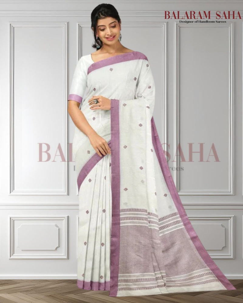 Off-White & Onion Pink Handloom Soft Cotton Saree (handloom saree, cotton saree, handloom cotton saree, balaram saha online, handloom sarees, balaram saha handloom saree store photos, balaram saha handloom saree store, cotton handloom saree, bengal handloom sarees, pure cotton, cotton saree for women, cotton saree online)  https://www.reddit.com/