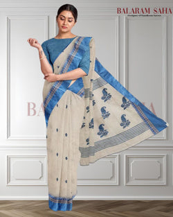 Off-White & Blue Tangail Elegance: A Balaram Saha Handloom Cotton Saree Masterpiece Balaram Saha   https://www.diigo.com/
