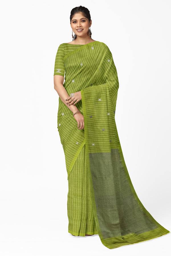 Olive Green & Grey Handloom Soft Cotton Kantha Weave Saree From Balaram Saha (handloom saree, cotton saree, handloom cotton saree, balaram saha online, handloom sarees, balaram saha handloom saree store photos, balaram saha handloom saree store, cotton handloom saree, bengal handloom sarees, pure cotton, cotton saree for women, cotton saree online)  https://www.iconosquare.com/