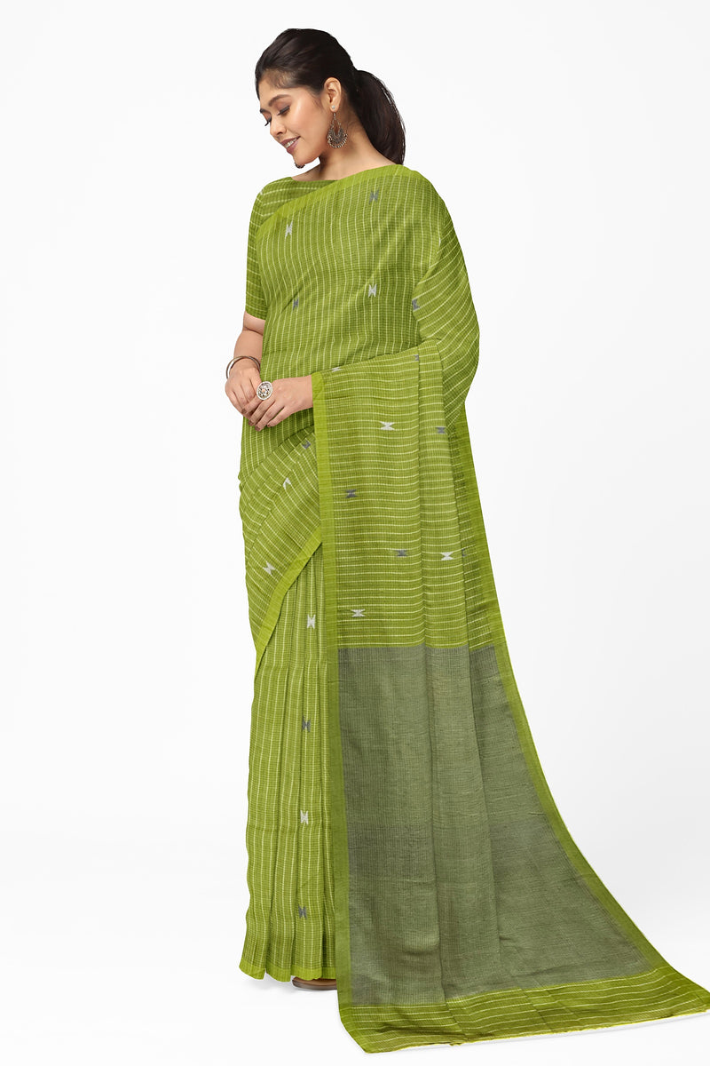 Olive Green & Grey Handloom Soft Cotton Kantha Weave Saree From Balaram Saha (handloom saree, cotton saree, handloom cotton saree, balaram saha online, handloom sarees, balaram saha handloom saree store photos, balaram saha handloom saree store, cotton handloom saree, bengal handloom sarees, pure cotton, cotton saree for women, cotton saree online)  https://www.crunchbase.com/