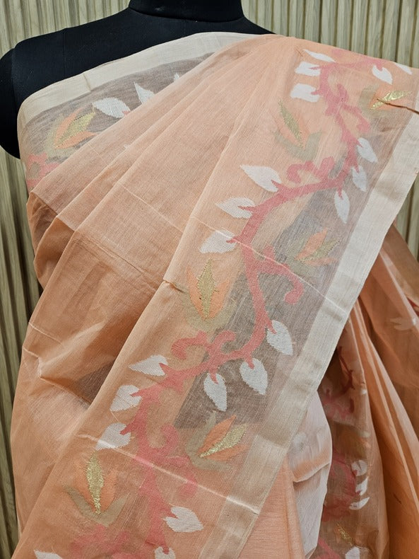 Peach Cotton Jamdani Saree from Balaram Saha - (dhakai jamdani saree, jamdani saree, jamdani sarees, cotton jamdani saree, jamdani cotton saree, handloom cotton saree, original dhakai jamdani saree, jamdani sarees, soft dhakai jamdani saree, white jamdani saree, jamdani saree Bangladesh, balaram saha, balaram saha handloom saree store, balaram saha saree, balaram saha online, balaram saha saree online, balaram saha gariahat ) www.yelp.com