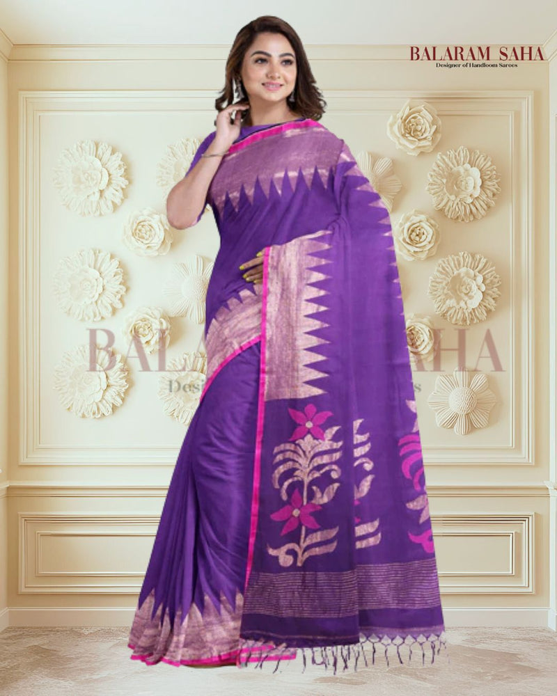 Purple & Pink Handloom Premium Cotton Saree With Temple Border Of Balaram Saha (handloom saree, cotton saree, handloom cotton saree, balaram saha online, handloom sarees, balaram saha handloom saree store photos, balaram saha handloom saree store, cotton handloom saree, bengal handloom sarees, pure cotton, Zari border, handloom cotton saree with zari border, soft cotton saree with zari border, cotton saree for women, cotton saree online)  https://www.scribd.com/