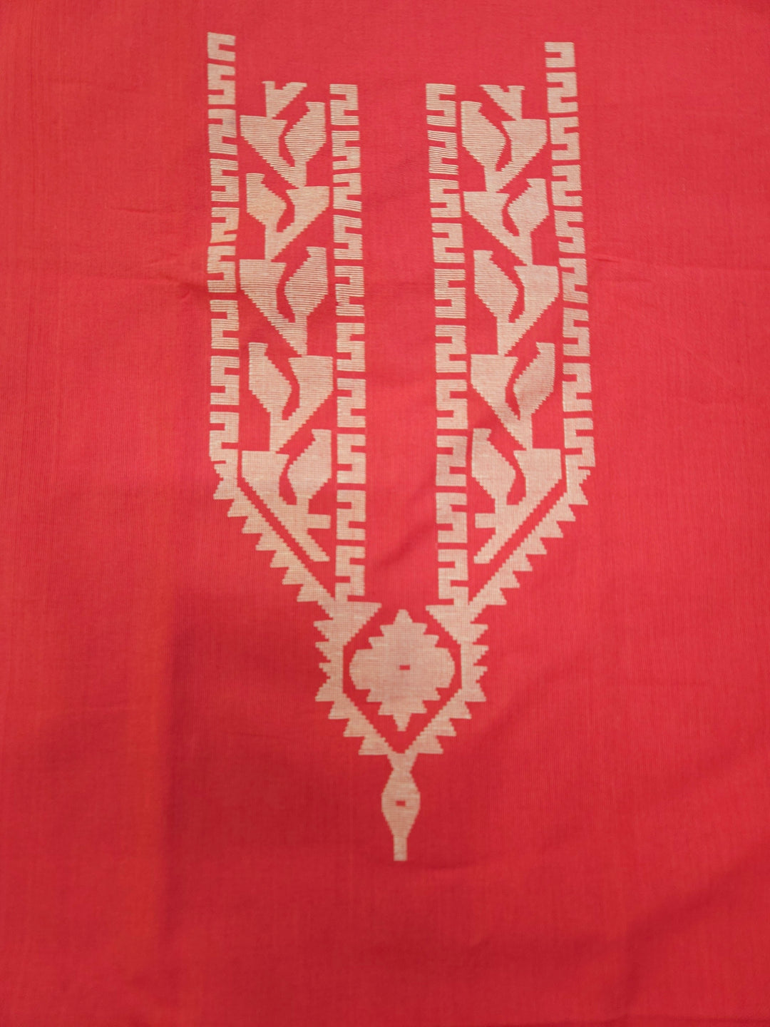 Red & Beige Handwoven Cotton Jamdani Unisex Kurta Piece Balaram Saha    https://www.nytimes.com/