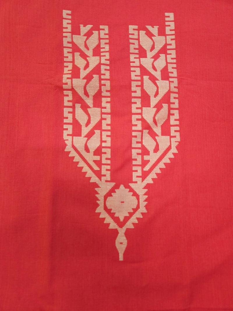 Red & Beige Handwoven Cotton Jamdani Unisex Kurta Piece Balaram Saha    https://www.nytimes.com/