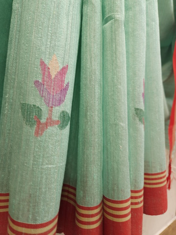 Sea Green Color Handloom Matka Silk Saree (handloom saree, silk saree, handloom silk saree, balaram saha online, silk sarees, balaram saha handloom saree store photos, balaram saha handloom saree store, silk handloom saree, bengal handloom sarees, pure silk, matka silk saree, matka silk, silk saree online)   https://www.theguardian.com/international