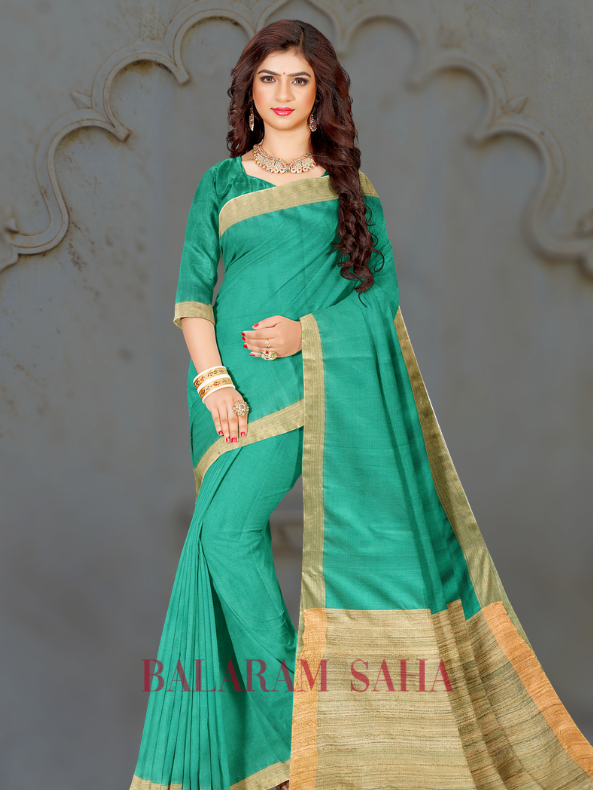 Serene Serenity: Balaram Saha's Sea Green Handloom Cotton Saree Creation (handloom saree, cotton saree, handloom cotton saree, balaram saha online, handloom sarees, balaram saha handloom saree store photos, balaram saha handloom saree store, cotton handloom saree, bengal handloom sarees, pure cotton, cotton saree for women, cotton saree online)