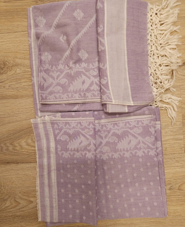 Soft Mauve Serenity 2 Piece Cotton Jamdani Kurta & Dupatta Set  https://www.amazon.com/