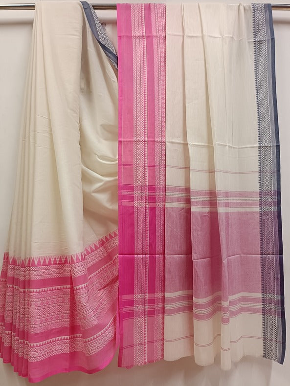 Soft Handloom Traditional Dhonekali Cotton Saree By Balaram Saha - (handloom saree, cotton saree, handloom cotton saree, balaram saha online, handloom sarees, balaram saha handloom saree store photos, balaram saha handloom saree store, cotton handloom saree, bengal handloom sarees, pure cotton, cotton saree for women, cotton saree online)
