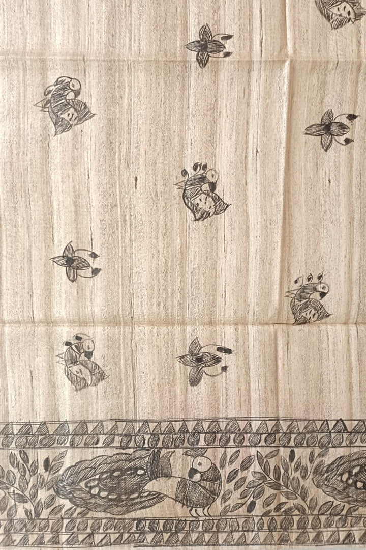 The Black & Beige Madhubani Painting Ghicha Tussar Silk Saree (handloom saree, silk saree, handloom silk saree, balaram saha online, silk sarees, balaram saha handloom saree store photos, balaram saha handloom saree store, silk handloom saree, bengal handloom sarees, pure silk, tussar silk saree, silk saree online, tussar silk)  https://www.tripadvisor.in/Attractions-g304558-Activities-c42-Kolkata_Calcutta_Kolkata_District_West_Bengal.html