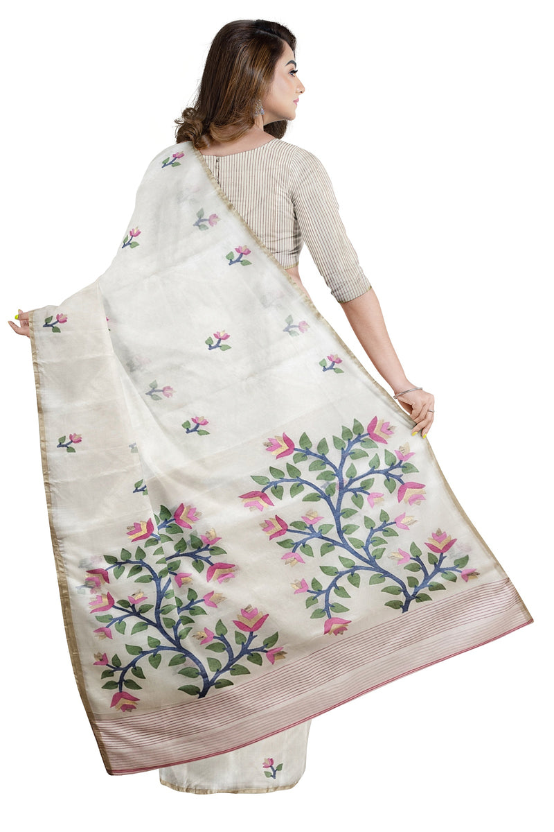 The Off-White Muslin Silk Jamdani Saree (handloom saree, silk saree, handloom silk saree, balaram saha online, silk sarees, balaram saha handloom saree store photos, balaram saha handloom saree store, silk handloom saree, bengal handloom sarees, pure silk, muslin silk saree, silk saree online, muslin silk, jamdani saree)   http://www.about.me/