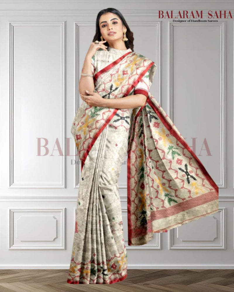 Timeless Luxury: Balaram Saha's Handwoven Gachhi Tussar Silk Saree (handloom saree, silk saree, handloom silk saree, balaram saha online, silk sarees, balaram saha handloom saree store photos, balaram saha handloom saree store, silk handloom saree, bengal handloom sarees, pure silk, tussar silk saree, tussar silk, silk saree online)   https://www.gofundme.com/